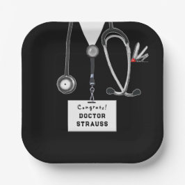 Abschluss der Medizinschule Pappteller