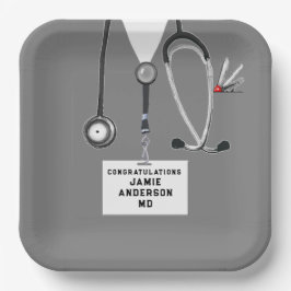 Abschluss der Medizinschule Pappteller