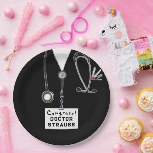 Abschluss der Medizinschule Pappteller (Party)