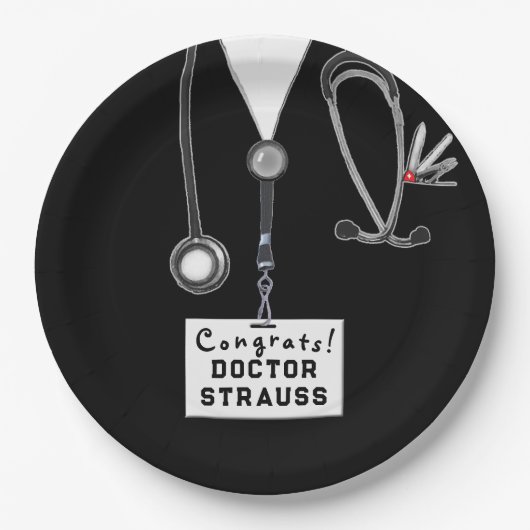 Abschluss der Medizinschule Pappteller (Vorderseite)