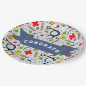 Abschluss der Medizinschule Pappteller (Schrägansicht)