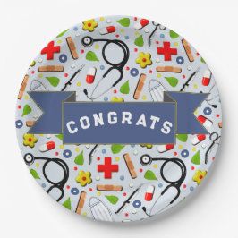 Abschluss der Medizinschule Pappteller