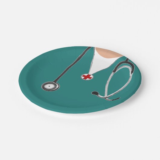 Abschluss der Medizinschule Pappteller (Schrägansicht)