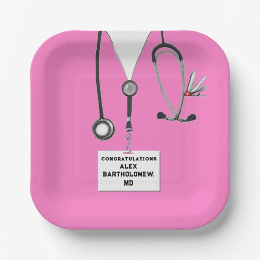 Abschluss der Medizinschule Pappteller (Vorderseite)