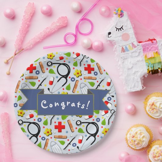 Abschluss der Medizinschule Pappteller (Party)