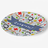 Abschluss der Medizinschule Pappteller (Schrägansicht)