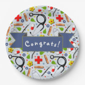 Abschluss der Medizinschule Pappteller (Vorderseite)