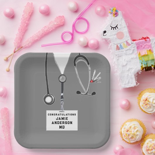 Abschluss der Medizinschule Pappteller (Party)