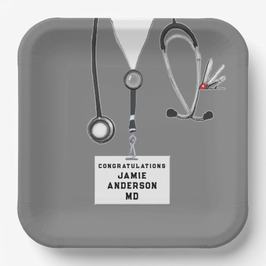 Abschluss der Medizinschule Pappteller (Vorderseite)