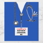 Abschluss der Medizinschule Weinetikett (Einzelnes Label)