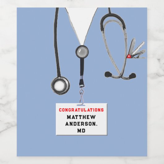 Abschluss der Medizinschule Weinetikett (Einzelnes Label)