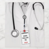 Abschluss der Medizinschule Weinetikett (Einzelnes Label)