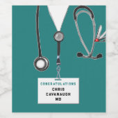 Abschluss der Medizinschule Weinetikett (Einzelnes Label)