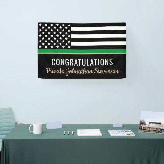 Abschluss der Militärarmee dünne grüne Linie Banner (Messe)