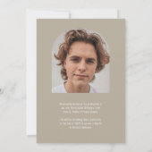 Abschluss der Minimalistischen Farbblockklasse Jah Einladung (Rückseite)