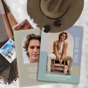 Abschluss der Minimalistischen Farbblockklasse Jah Einladung