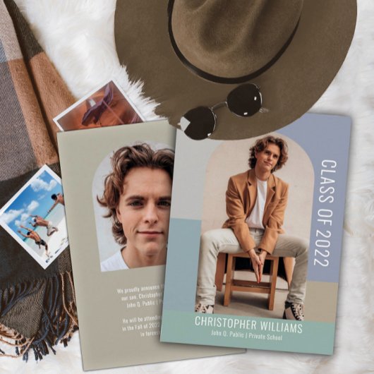 Abschluss der Minimalistischen Farbblockklasse Jah Einladung