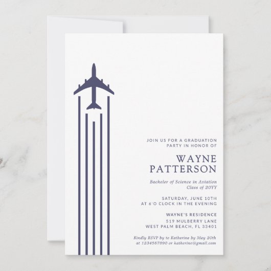 Abschluss der Minimalistischen Flugschule Einladung (Vorderseite)