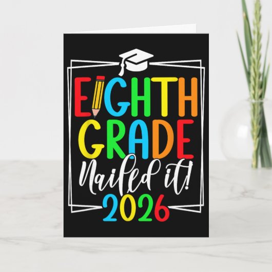 Abschluss der Mittelschule 2026 8. Klasse _2 Karte (Vorderseite)