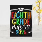 Abschluss der Mittelschule 2026 8. Klasse _2 Karte (Gelbe Blume)