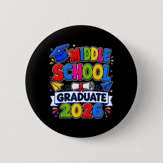 Abschluss der Mittelschule 2026 Absolventen Button (Vorderseite)