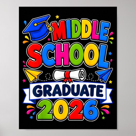Abschluss der Mittelschule 2026 Absolventen Poster (Vorne)