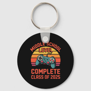 Abschluss der Mittelschule Cl von 2025 Gamer-Stil Schlüsselanhänger
