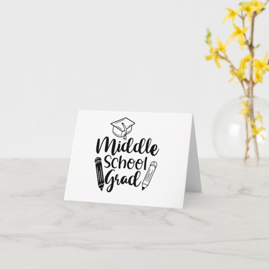 Abschluss der Mittelschule Karte (Gelbe Blume)