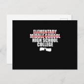 Abschluss der Mittelschule Postkarte (Vorne/Hinten)