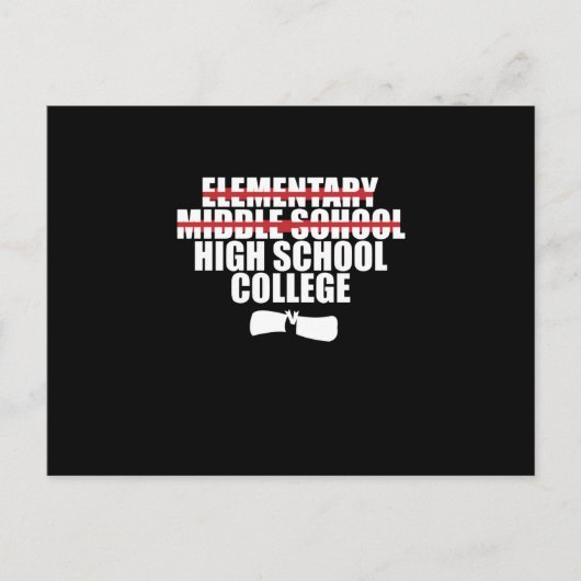 Abschluss der Mittelschule Postkarte (Vorderseite)