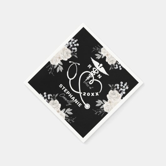 Abschluss der personalisierten Blumengarten Serviette (Ecke)