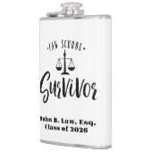 Abschluss der personalisierten Jurastube Flachmann (Links)