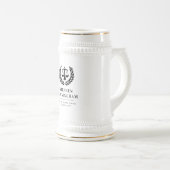 Abschluss der personalisierten modernen Jura-Schul Bierglas (VorderseiteRechts)