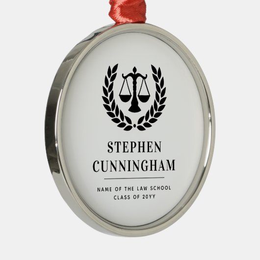 Abschluss der personalisierten modernen Jura-Schul Ornament Aus Metall (Rechts)