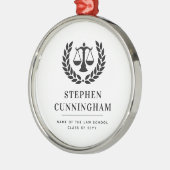 Abschluss der personalisierten modernen Jura-Schul Ornament Aus Metall (Links)