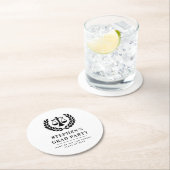 Abschluss der personalisierten modernen Jura-Schul Runder Pappuntersetzer (Vor Ort)