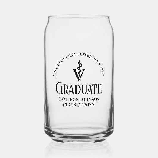 Abschluss der personalisierten Veterinärschule Dosenglas (Vorderseite)