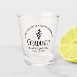Abschluss der personalisierten Veterinärschule Schnapsglas