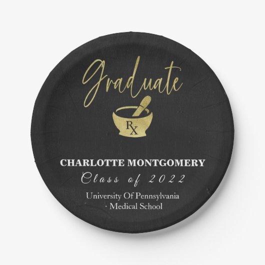 Abschluss der Pharmazie Pappteller (Vorderseite)