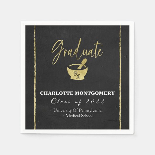 Abschluss der Pharmazie Serviette (Vorderseite)