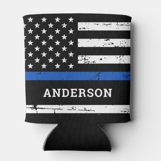 Abschluss der Polizeiakademie der Thin Blue Line Dosenkühler (Rückseite)