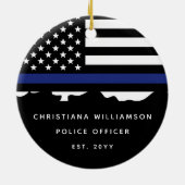 Abschluss der Polizeiakademie für Zollpolizei Keramik Ornament (Hinten)