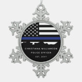 Abschluss der Polizeiakademie für Zollpolizei Schneeflocken Zinn-Ornament (Vorderseite)