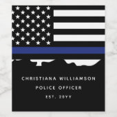 Abschluss der Polizeiakademie für Zollpolizei Weinetikett (Einzelnes Label)