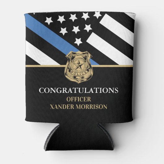 Abschluss der Polizeiakademie Thin Blue Line Dosenkühler (Vorderseite)