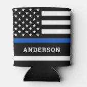 Abschluss der Polizeiakademie Thin Blue Line Dosenkühler (Rückseite)