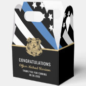 Abschluss der Polizeiakademie Thin Blue Line Flag Geschenkschachtel (Offen)