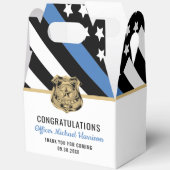 Abschluss der Polizeiakademie Thin Blue Line Flag Geschenkschachtel (Offen)