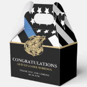 Abschluss der Polizeiakademie Thin Blue Line Flag Geschenkschachtel (Rückseite)