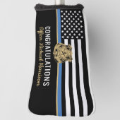 Abschluss der Polizeiakademie Thin Blue Line Flag Golf Headcover (Rotieren 90)